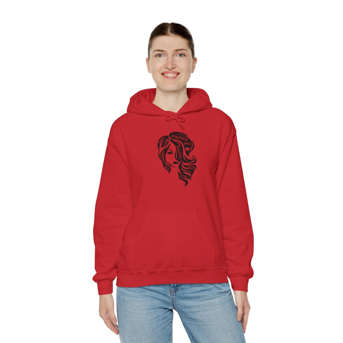 I Am Woman, Proudly SVG - Hooded Sweatshirt