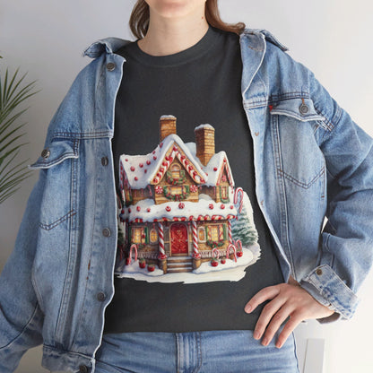 Snowy Christmas Village-15-T-Shirt