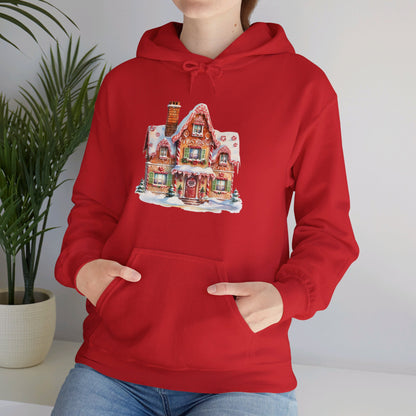 Snowy Christmas Village 14 - Hooded Sweatshirt