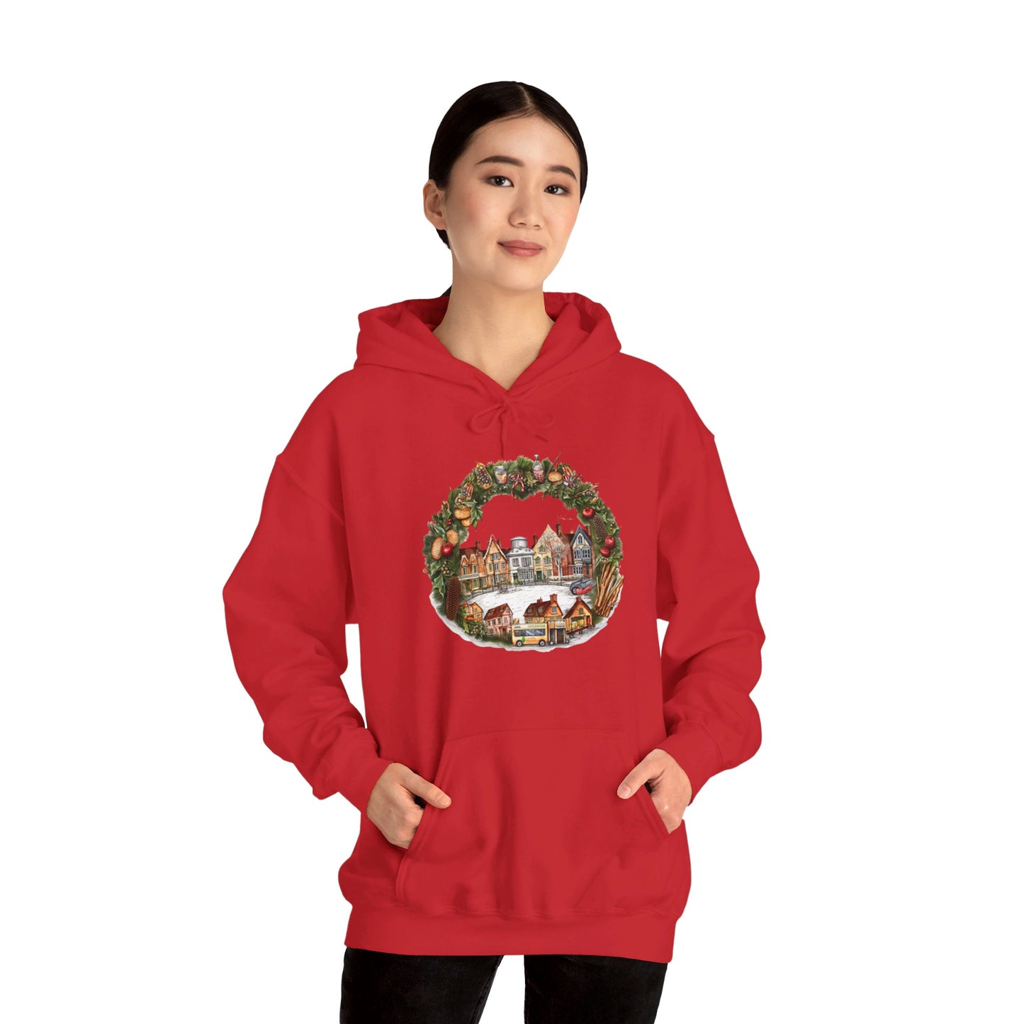 Whimsical Village Christmas - Hooded Sweatshirt