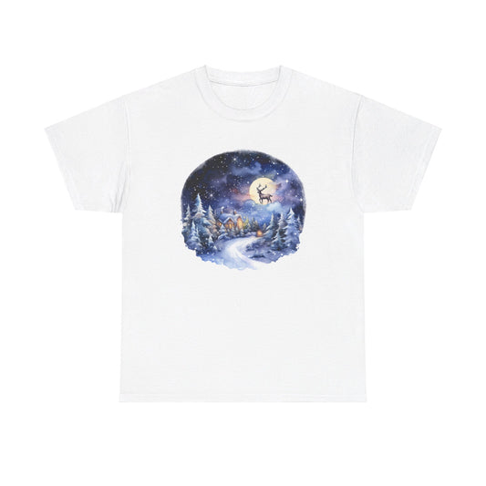 Winter Snowy Northern Lights - T-Shirt