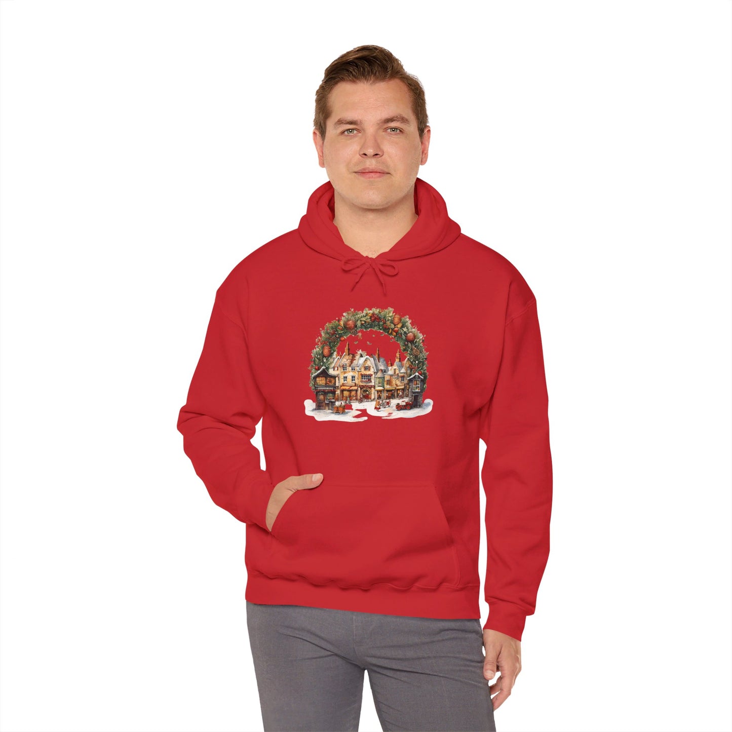 Snowy Village Bliss - Hooded Sweatshirt