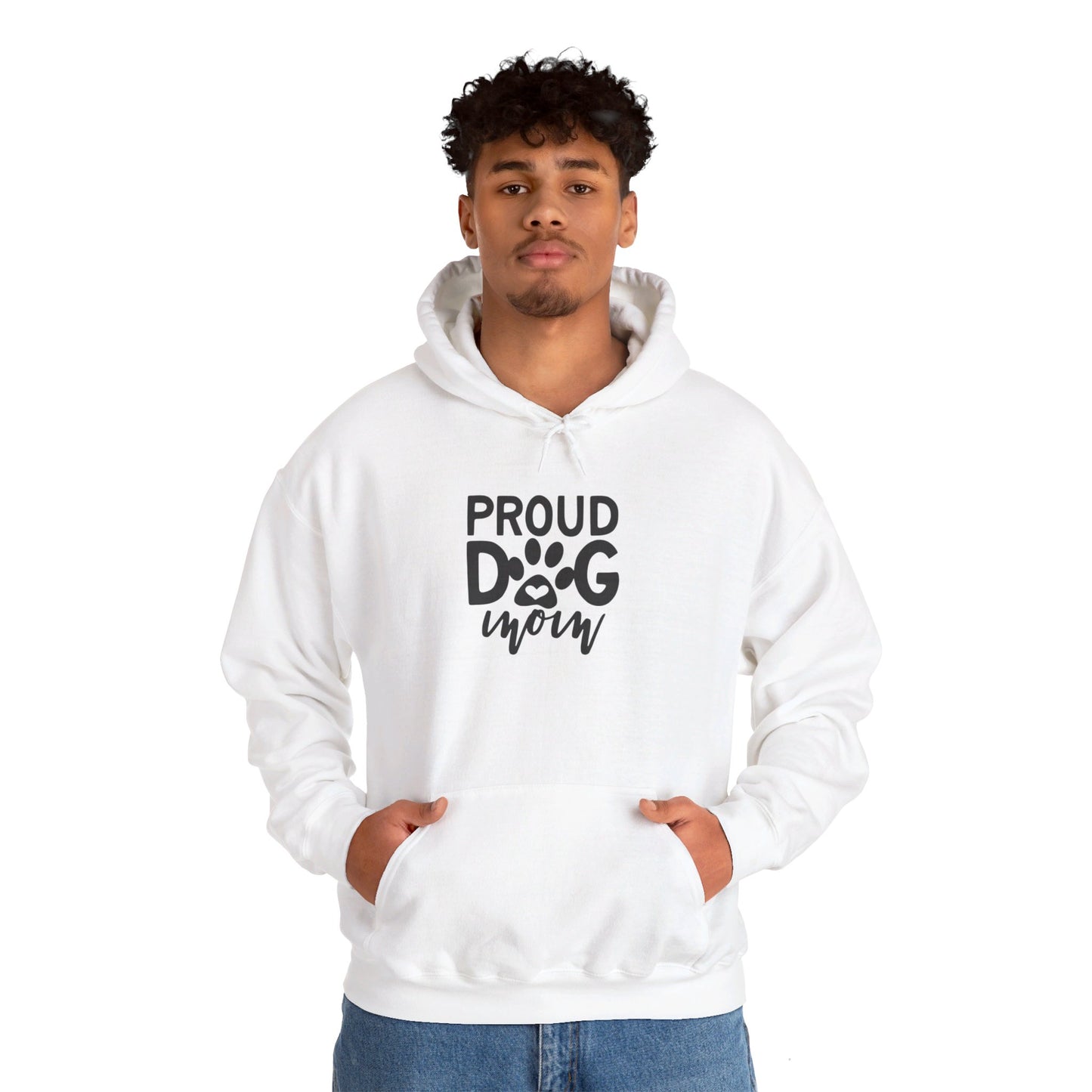 Proud Dog Mom, Pawsome Love Forever - Hooded Sweatshirt