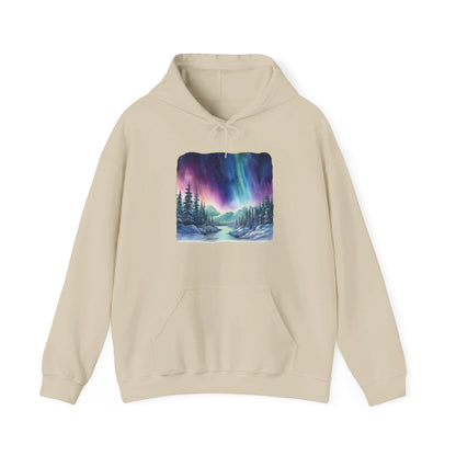 Northern Lights Watercolor - Hooded Sweatshirt