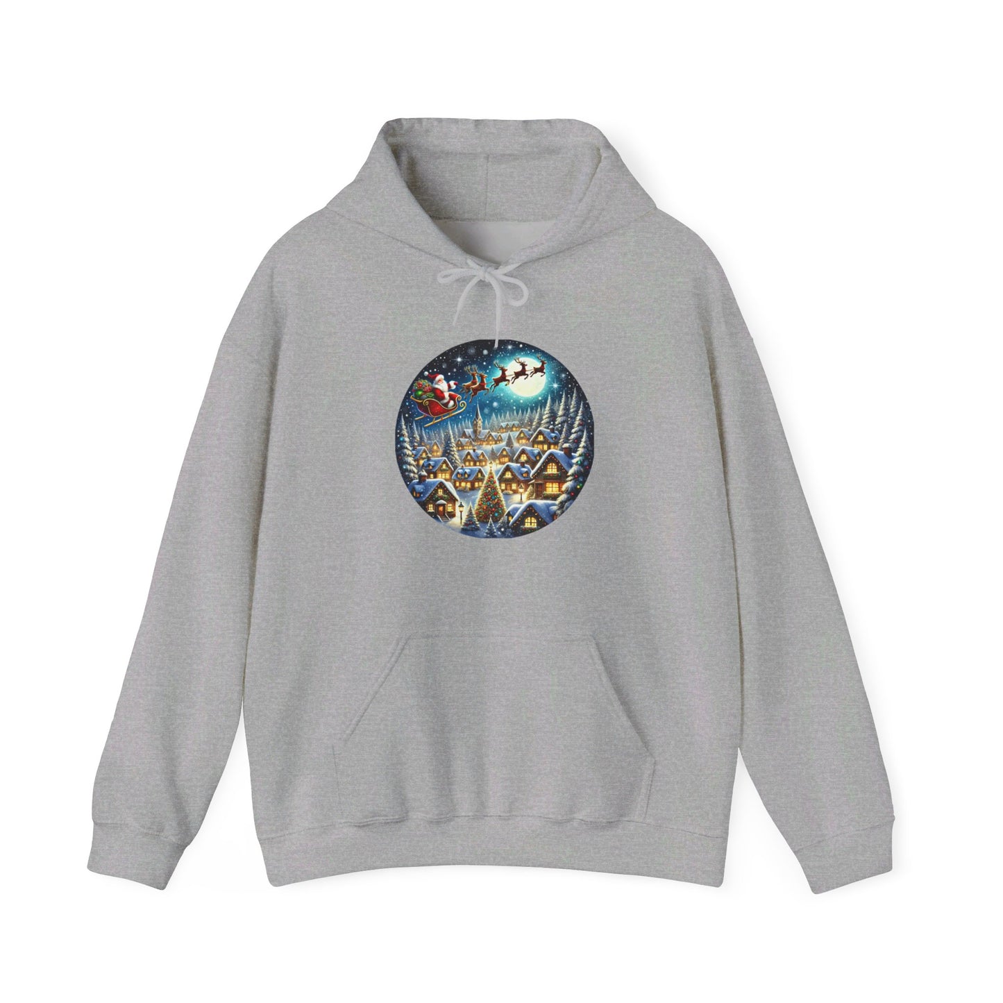 Santa's Snowy Flight - Hooded Sweatshirt