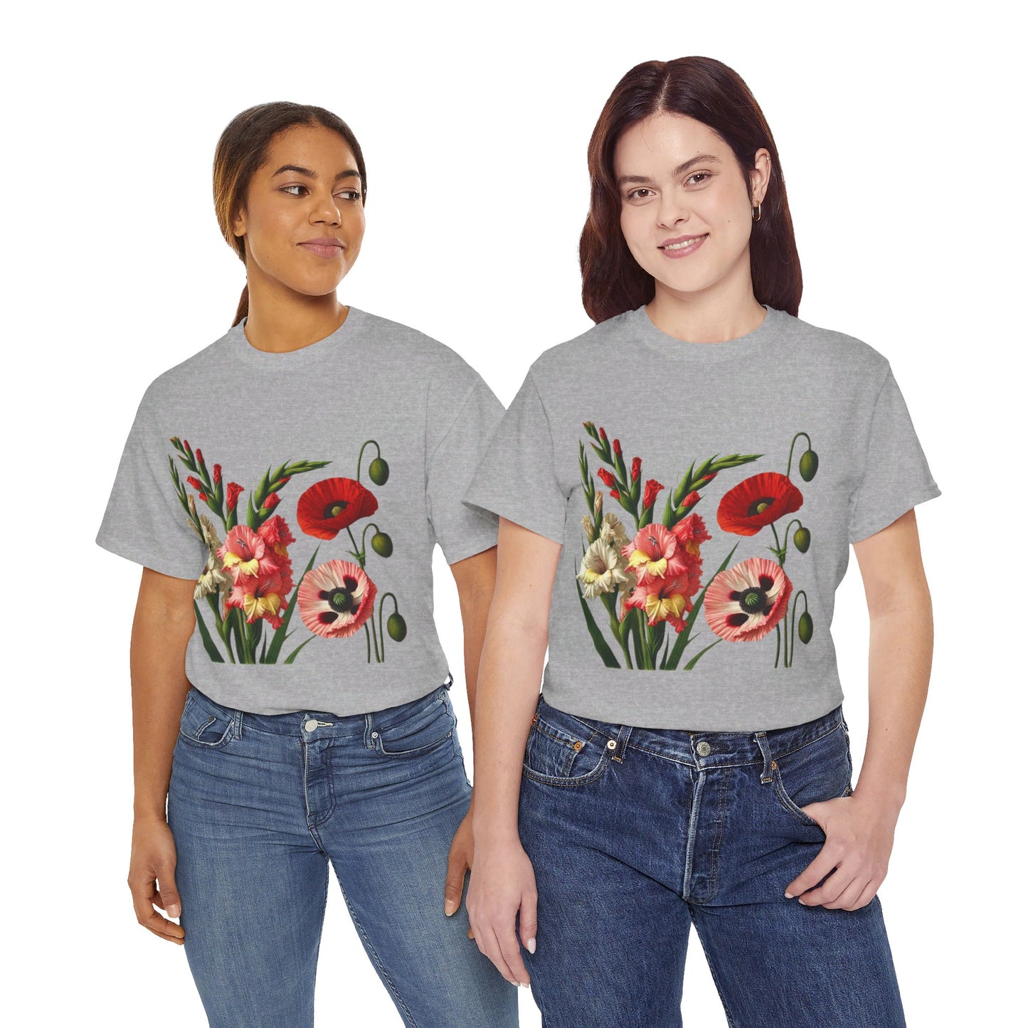 August Flowers - Birth Month - T-Shirt