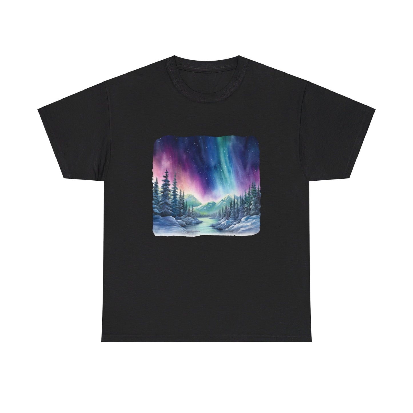 Northern Lights Watercolor  - T-Shirt