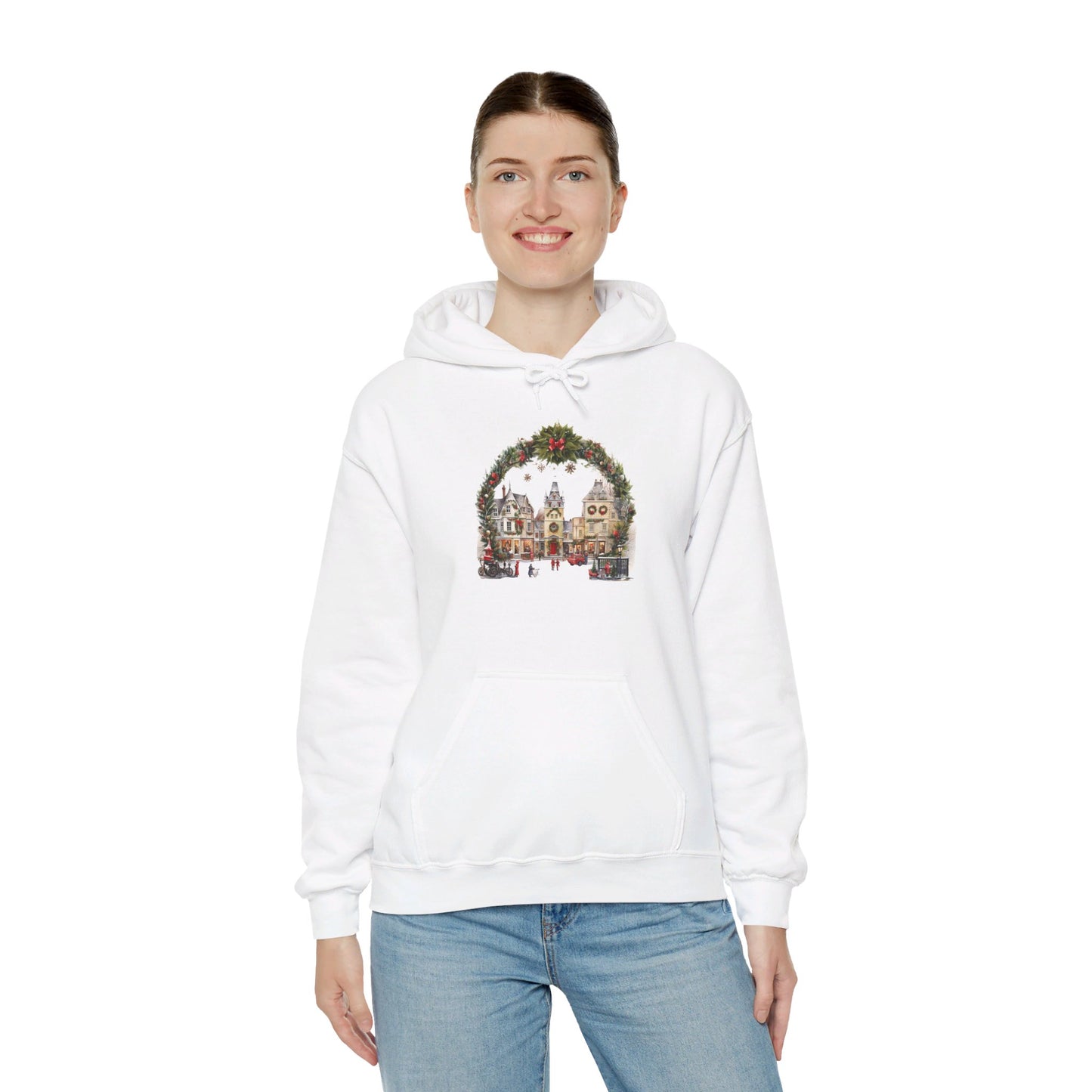 Village Christmas Eve - Hooded Sweatshirt