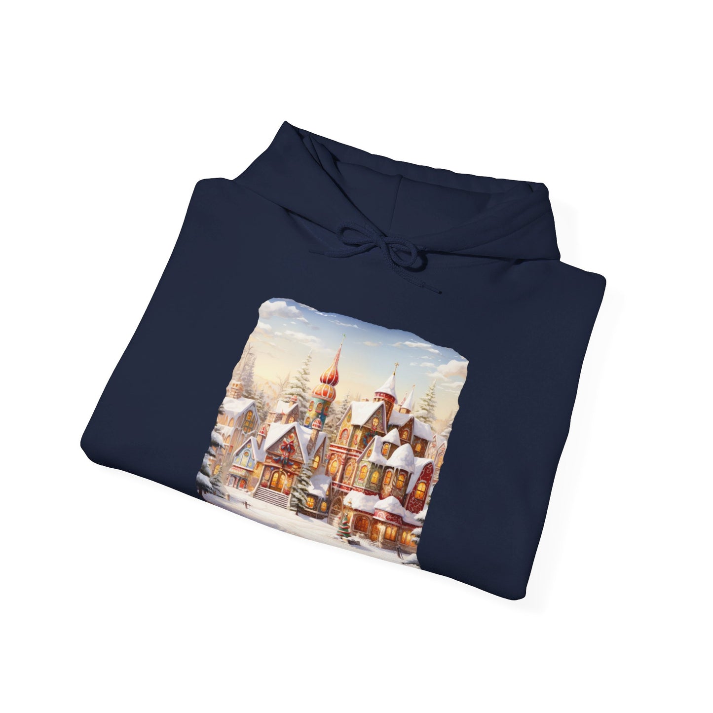 Snowy Christmas Village 12 - Hooded Sweatshirt