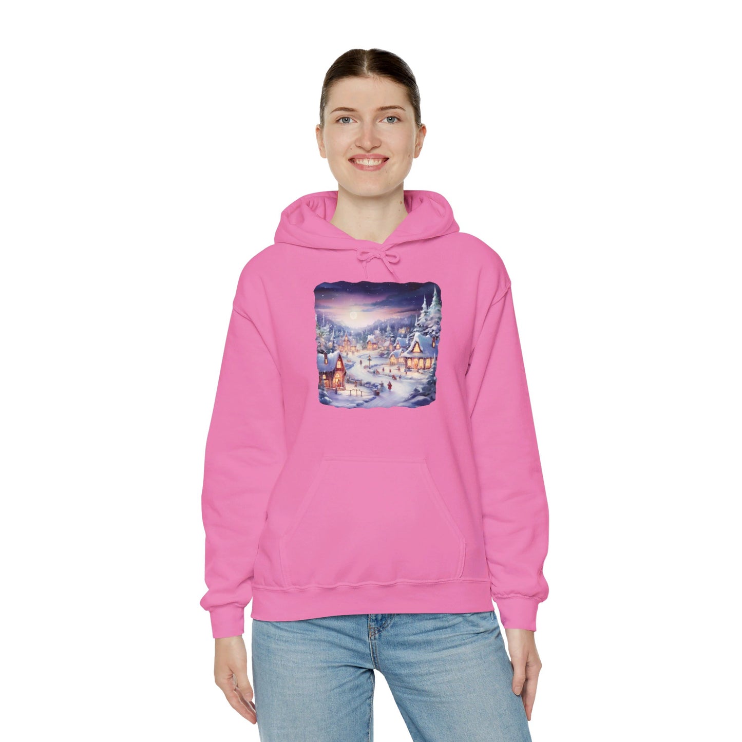 Snowy Christmas Village 3 - Hooded Sweatshirt