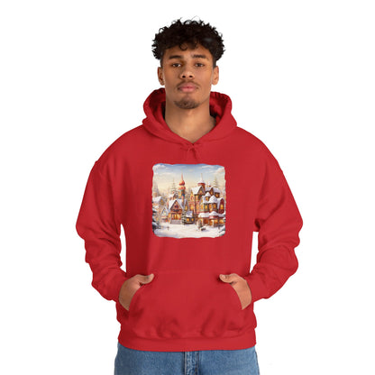 Snowy Christmas Village 12 - Hooded Sweatshirt