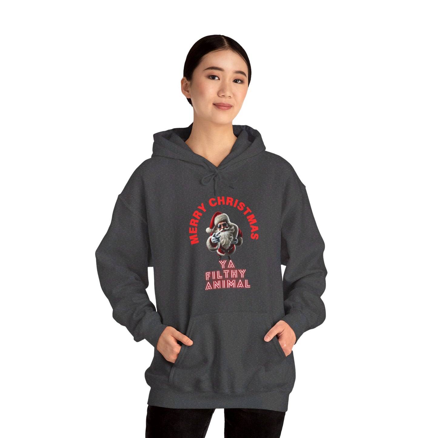 Merry Christmas - Ya Filthy Animal Unisex Heavy Blend™ Hooded Sweatshirt