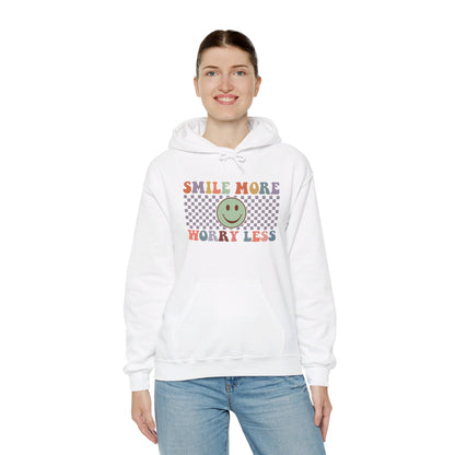 Smile More Worry Less - Hooded Sweatshirt