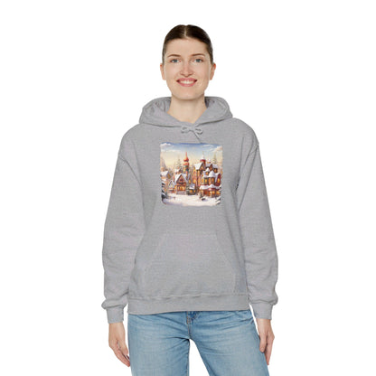 Snowy Christmas Village 12 - Hooded Sweatshirt