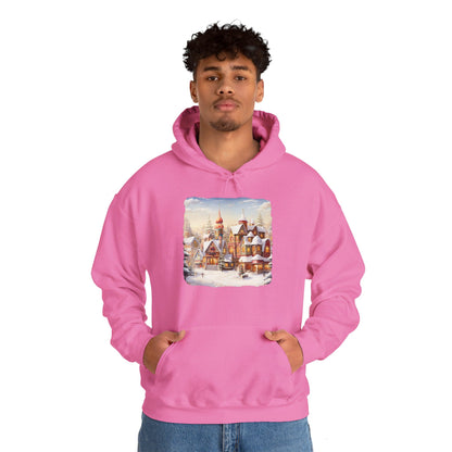 Snowy Christmas Village 12 - Hooded Sweatshirt