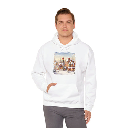 Snowy Christmas Village 12 - Hooded Sweatshirt