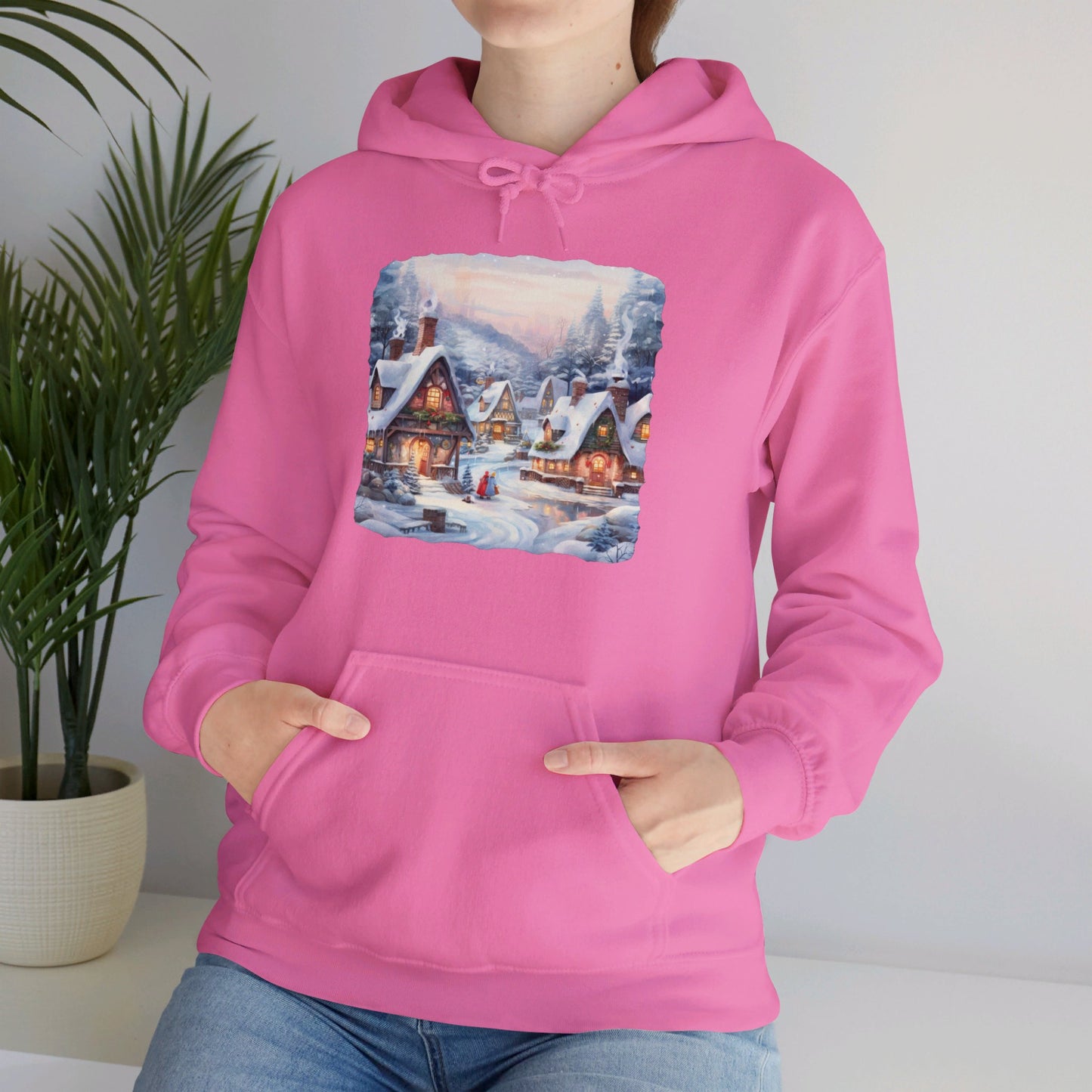 Snowy Christmas Village 6 - Hooded Sweatshirt