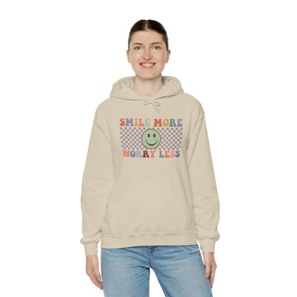 Smile More Worry Less - Hooded Sweatshirt