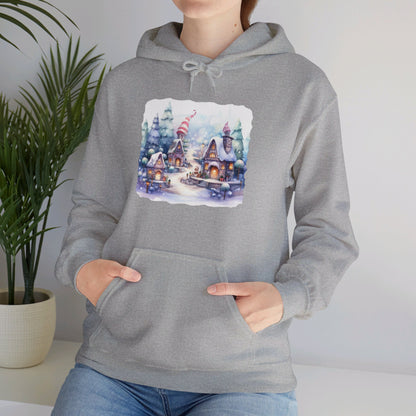 Snowy Christmas Village 4 - Hooded Sweatshirt