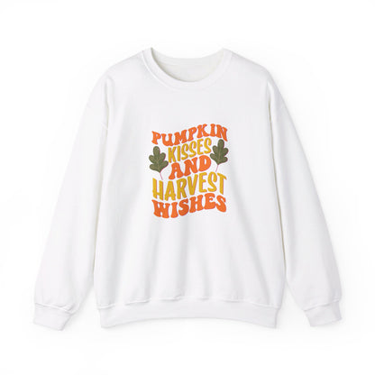 Pumpkin Kisses And Harvest Wishes - Crewneck Sweatshirt