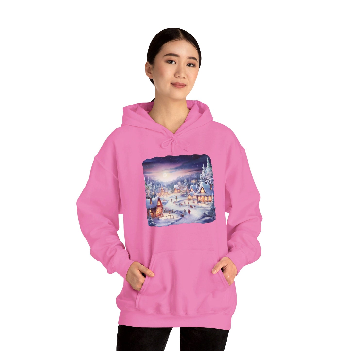 Snowy Christmas Village 3 - Hooded Sweatshirt