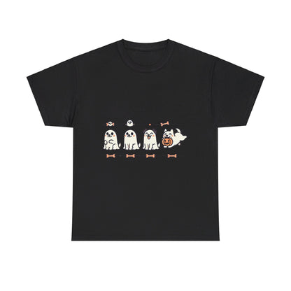 4 Friendly dog ghosts - T-Shirt