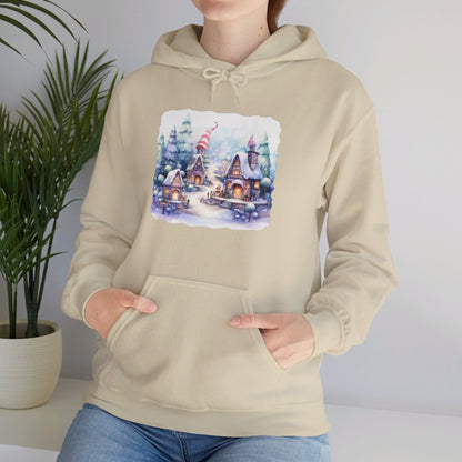 Snowy Christmas Village 4 - Hooded Sweatshirt