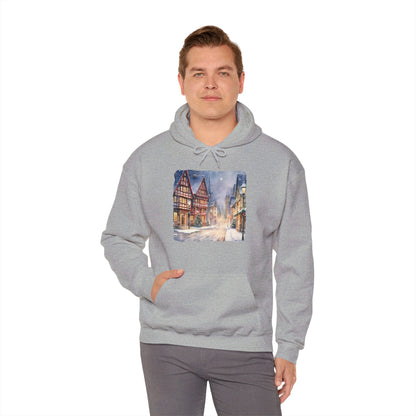 Snowy Christmas Village 13 - Hooded Sweatshirt