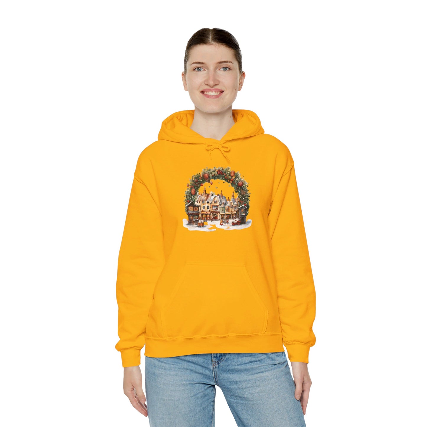 Snowy Village Bliss - Hooded Sweatshirt