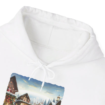 Snowy Christmas Village North Pole - Hooded Sweatshirt