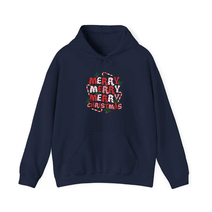 Merry Stacked Christmas- Hooded Sweatshirt