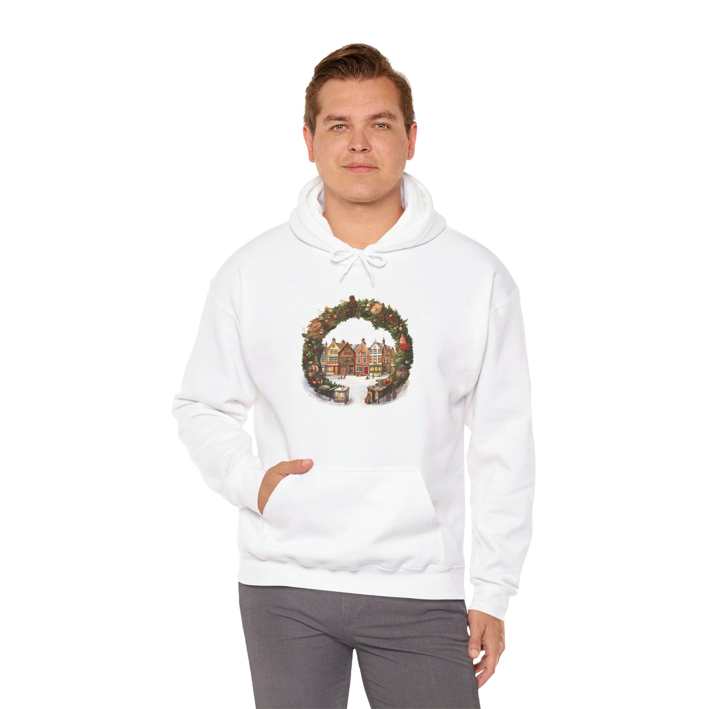 Peaceful Village Christmas - Hooded Sweatshirt