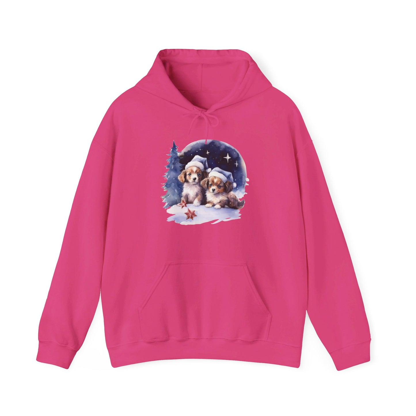 Snowy Christmas Dogs - Hooded Sweatshirt