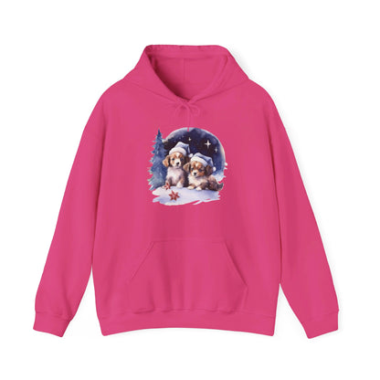 Snowy Christmas Dogs - Hooded Sweatshirt