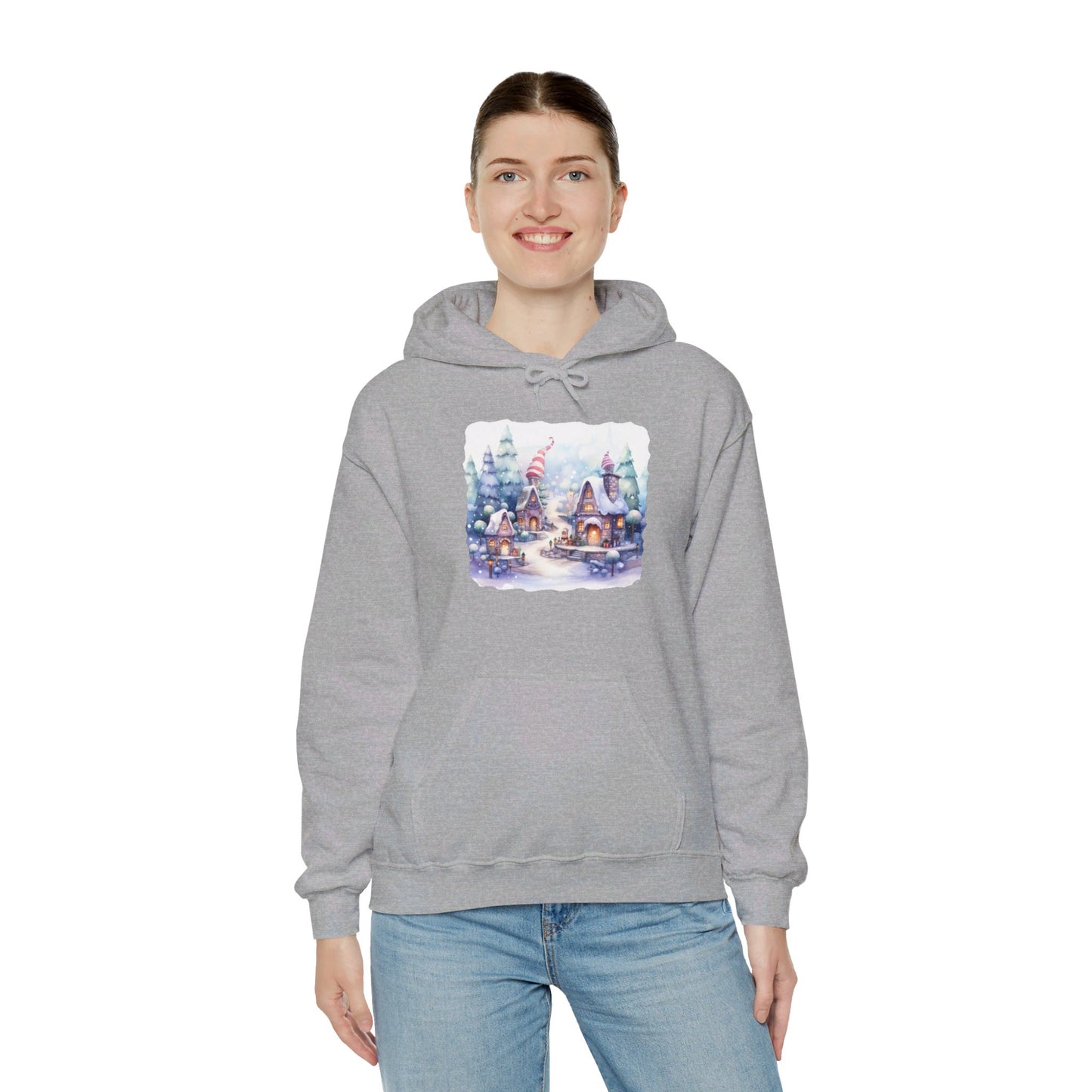 Snowy Christmas Village 4 - Hooded Sweatshirt