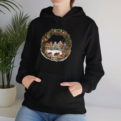 Whimsical Village Christmas - Hooded Sweatshirt