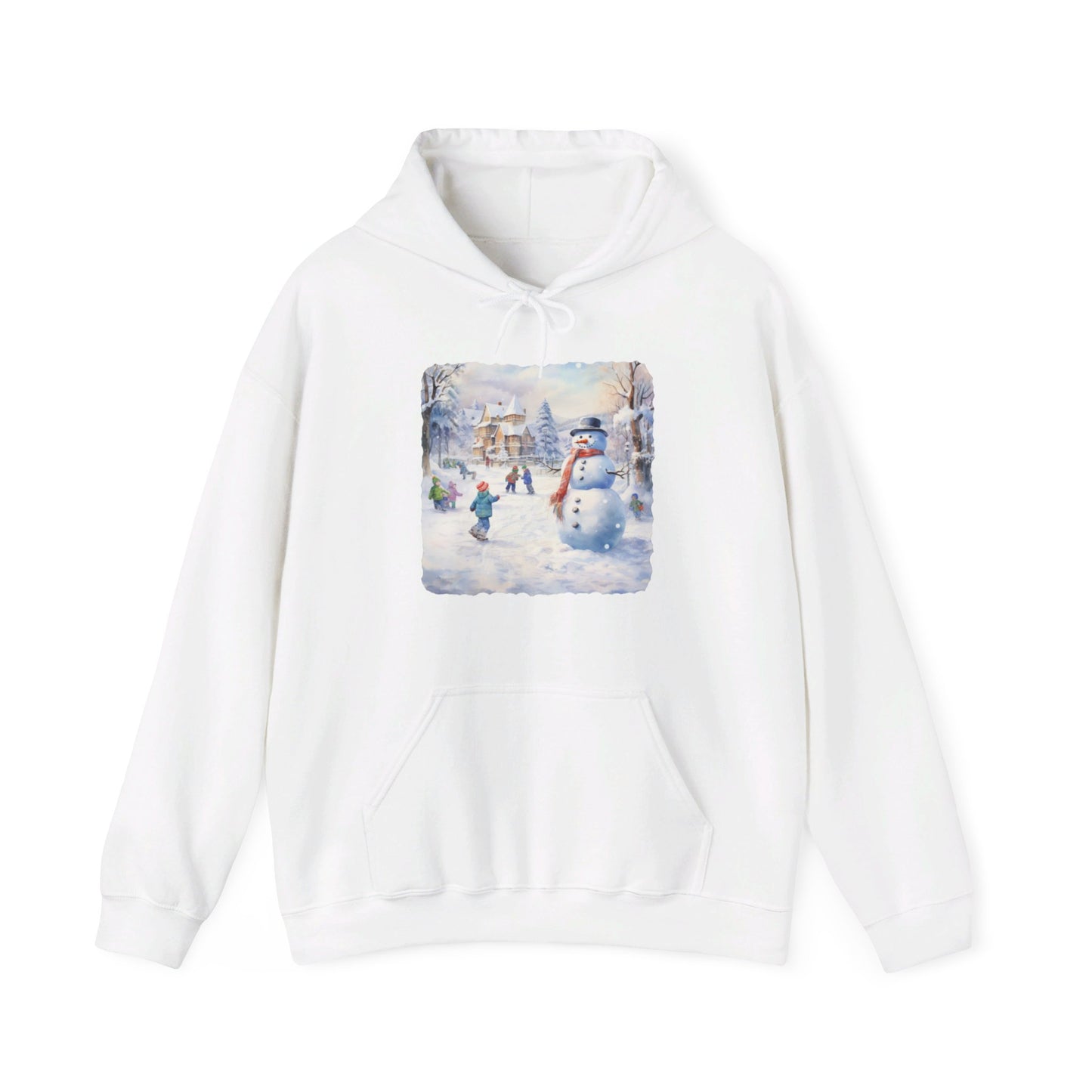 Snowman In Village 2 - Hooded Sweatshirt