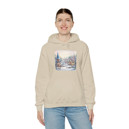 Snowy Christmas Village 2 - Hooded Sweatshirt