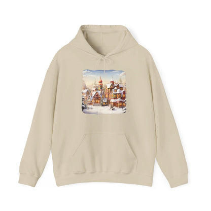 Snowy Christmas Village 12 - Hooded Sweatshirt