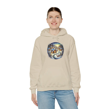 Christmas Snow House - Hooded Sweatshirt