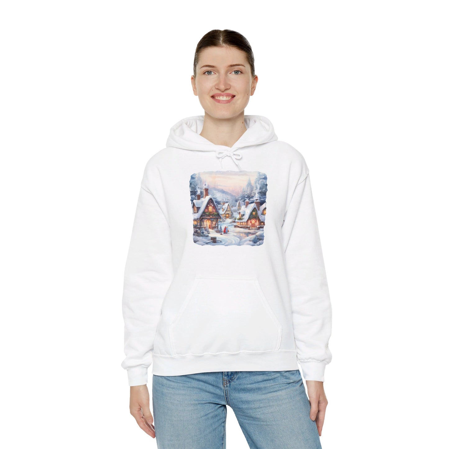 Snowy Christmas Village 6 - Hooded Sweatshirt