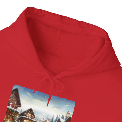 Snowy Christmas Village North Pole - Hooded Sweatshirt