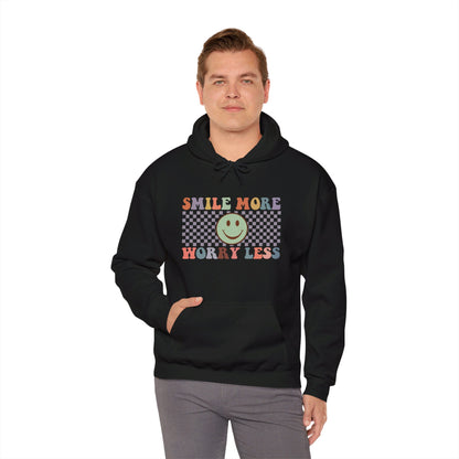 Smile More Worry Less - Hooded Sweatshirt