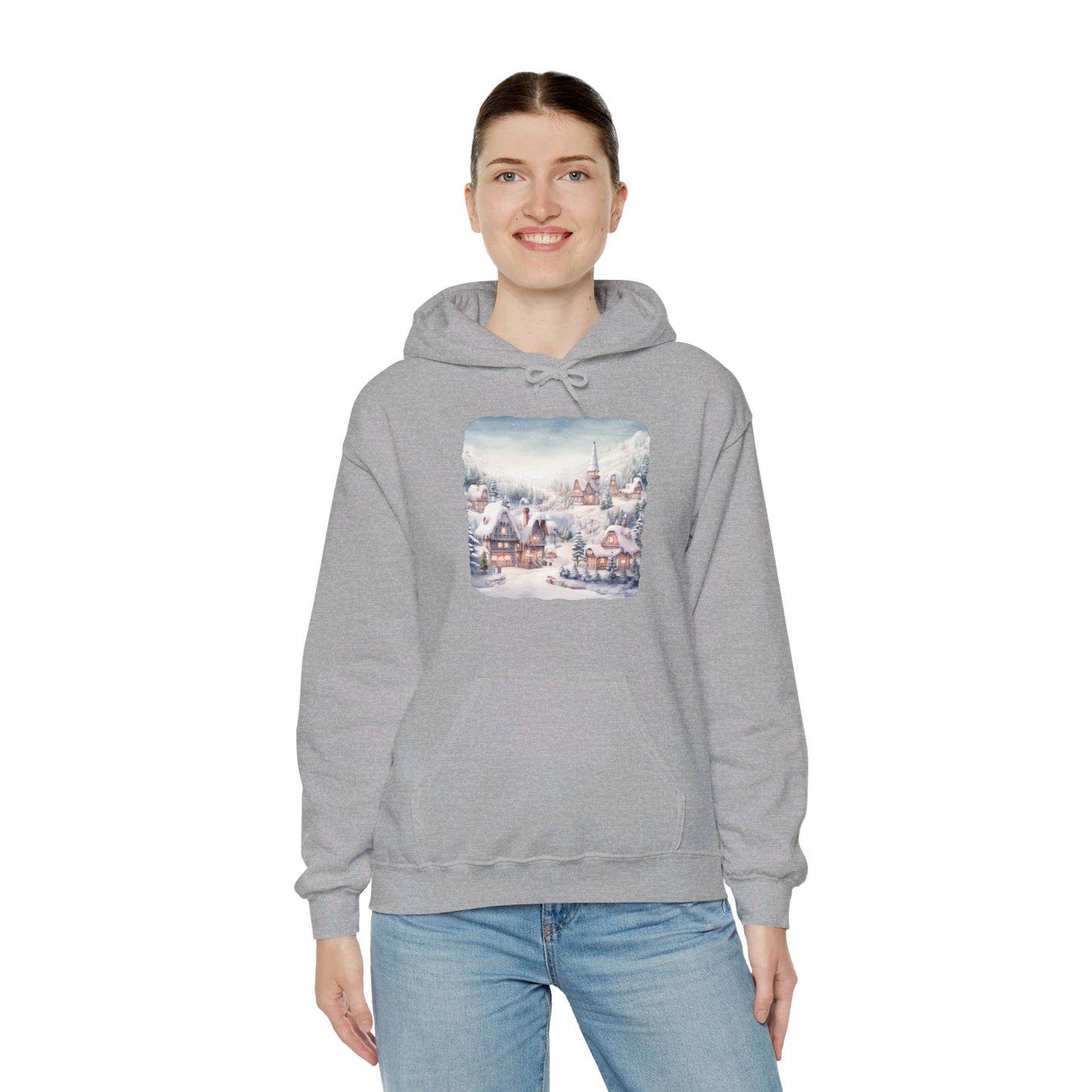 Snowy Christmas Village - Hooded Sweatshirt