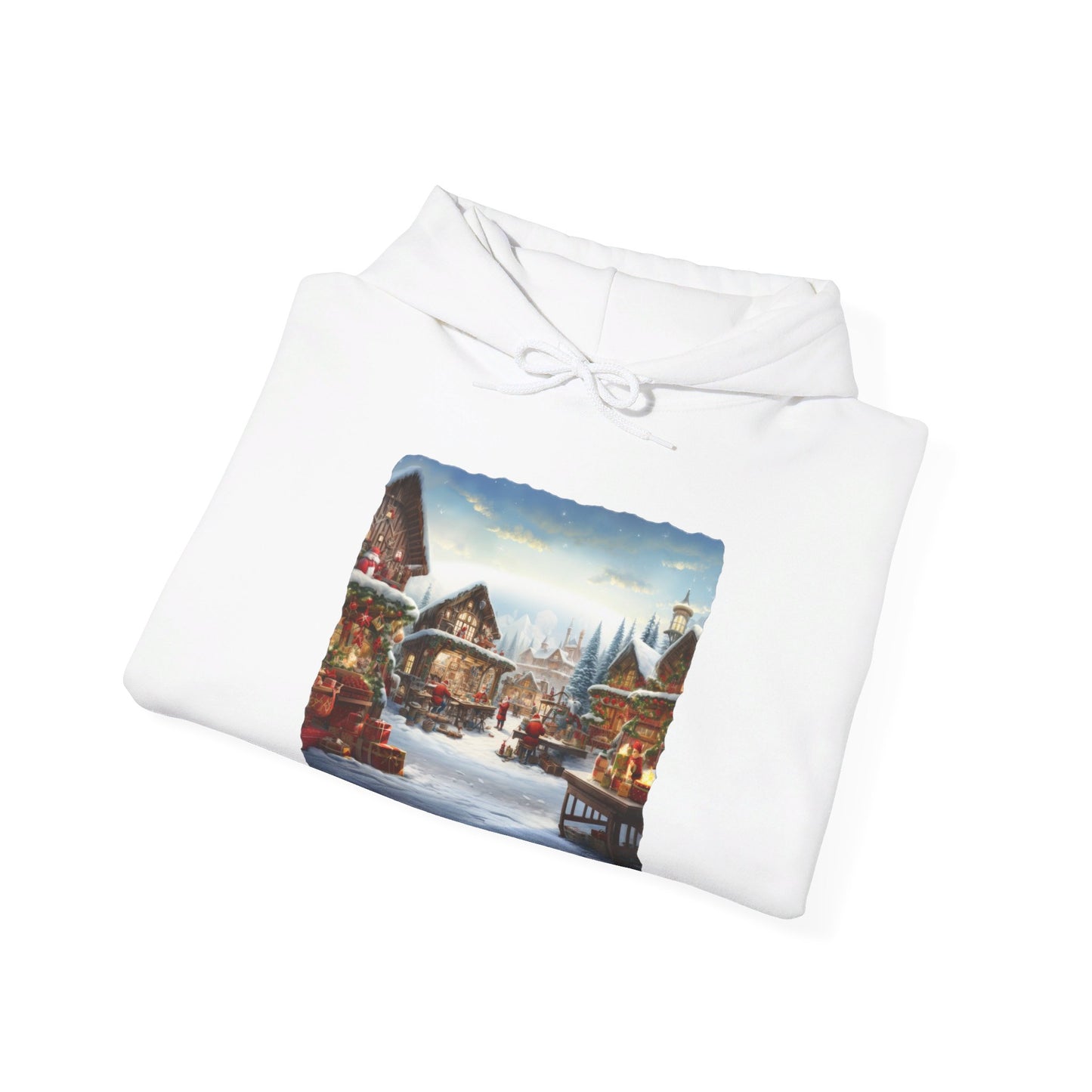 Snowy Christmas Village North Pole - Hooded Sweatshirt