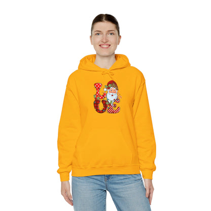 Festive Santa LOVE - Hooded Sweatshirt