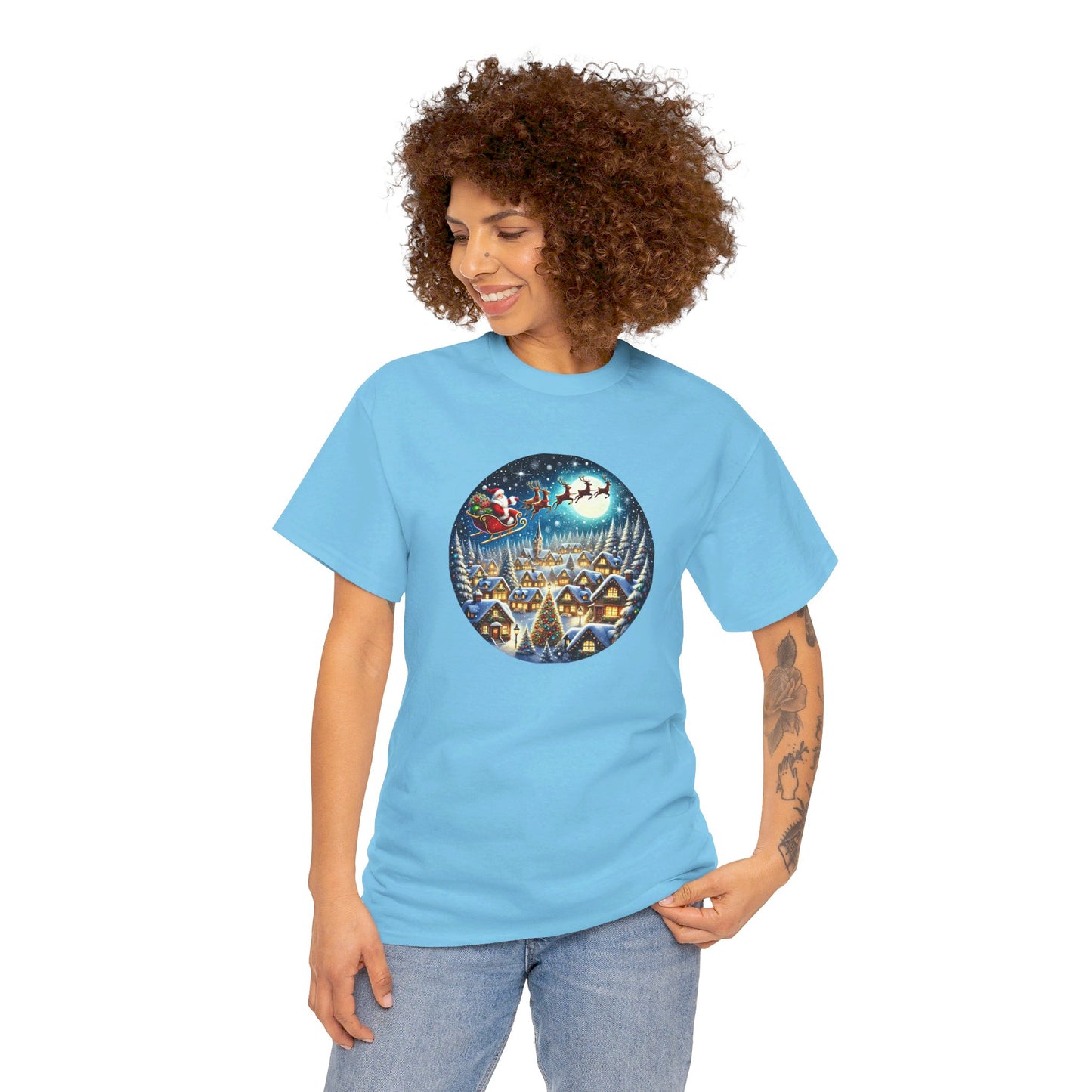 Santa's Snowy Flight - T-Shirt