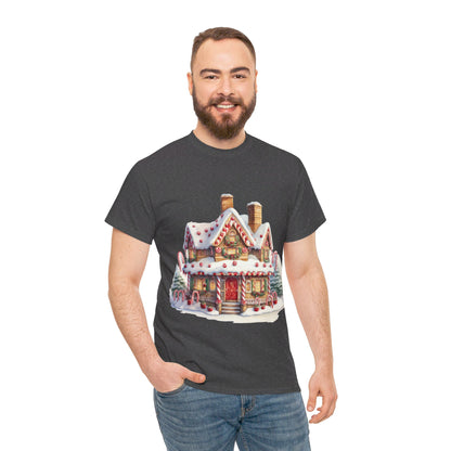 Snowy Christmas Village-15-T-Shirt