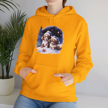 Snowy Christmas Dogs - Hooded Sweatshirt