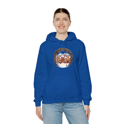 Vintage Christmas Village - Hooded Sweatshirt